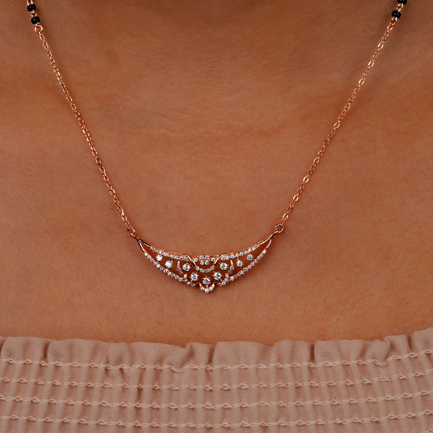 Graceful Arc 925 Silver Mangalsutra