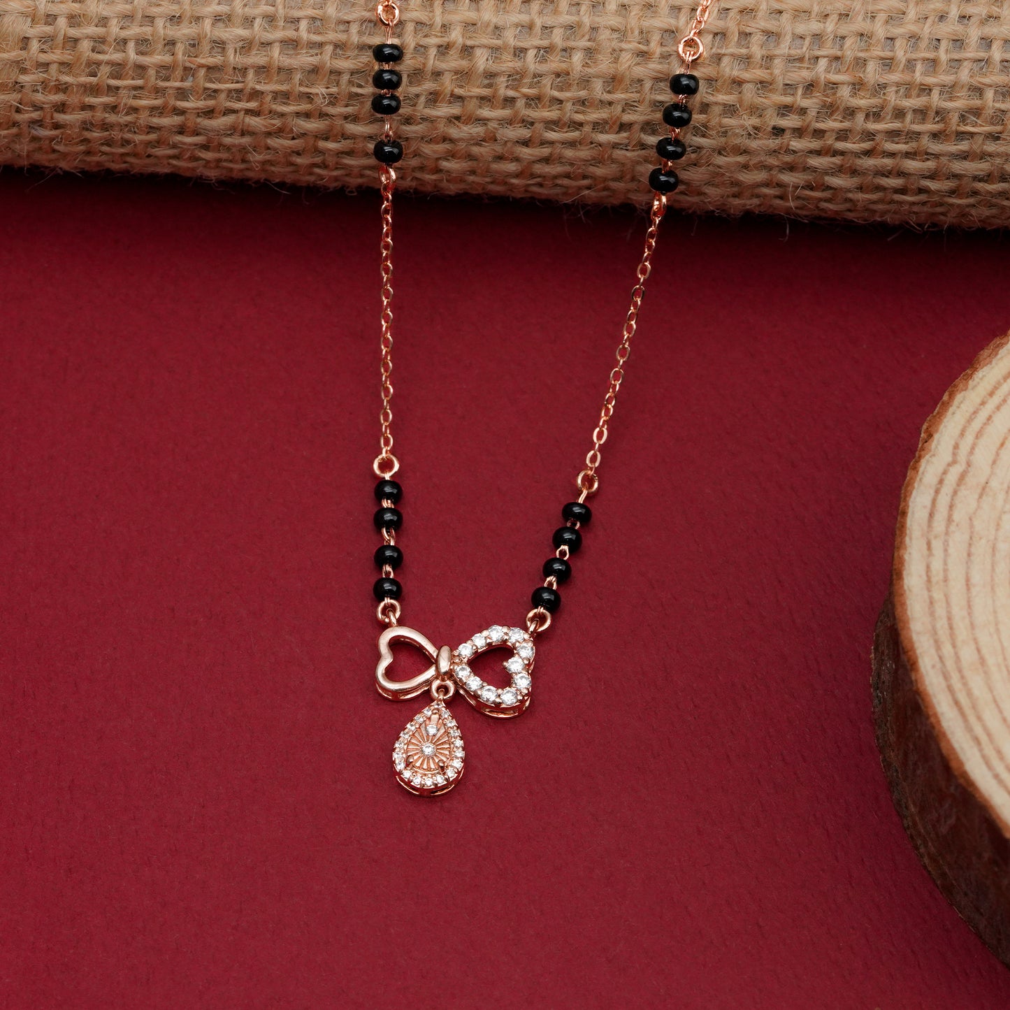 Heart Bloom 925 Silver Mangalsutra