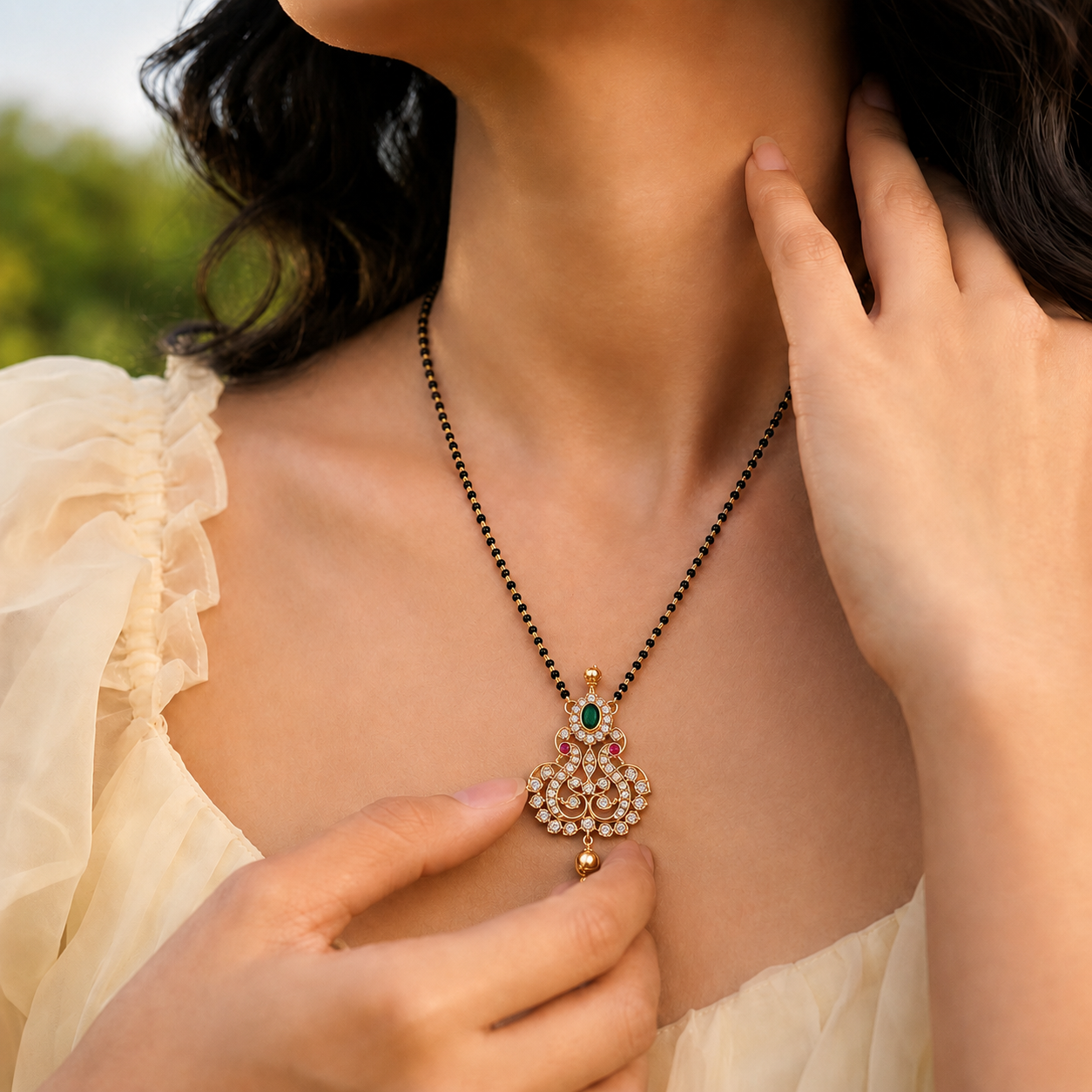 Temple Heritage Mangalsutra Pendant Necklace