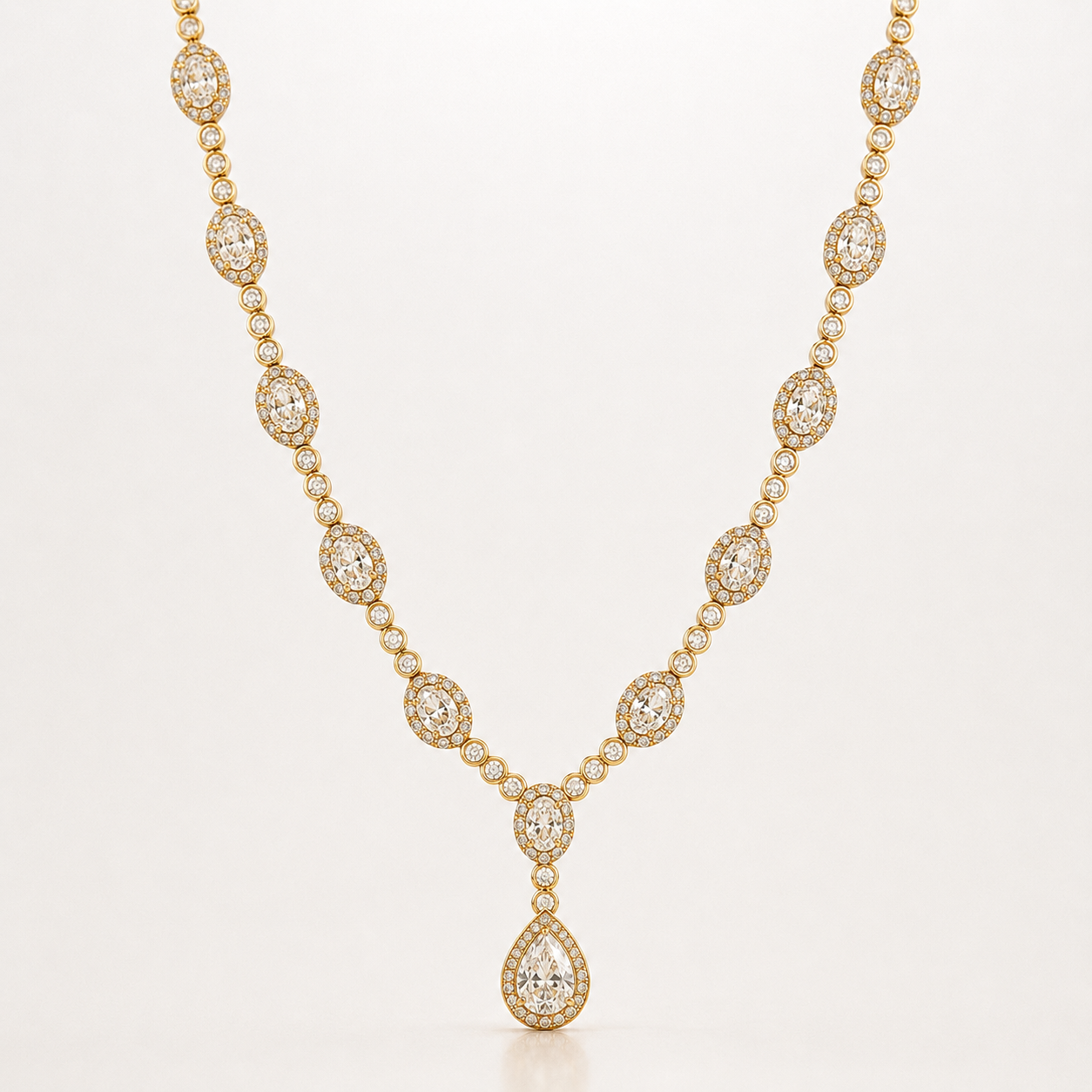 Royal Radiance Teardrop Crystal Necklace