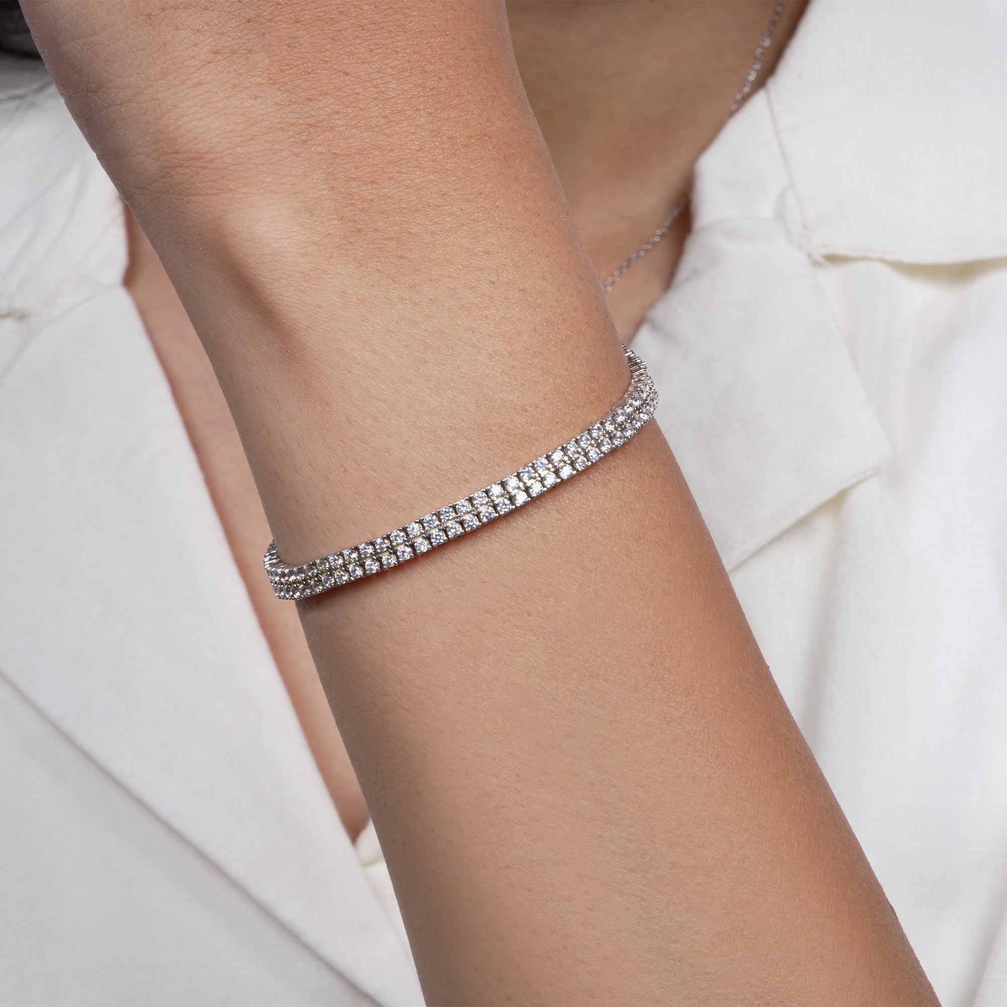 Buy Tennis Luxe Sparkle Bracelet – Glamour Redefined | Diamo