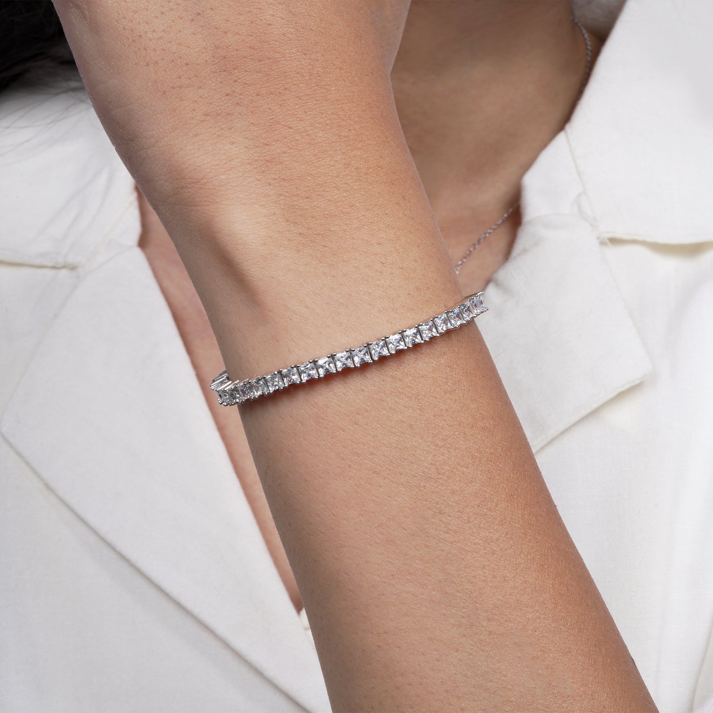 Tennis Crown Cut Bracelet