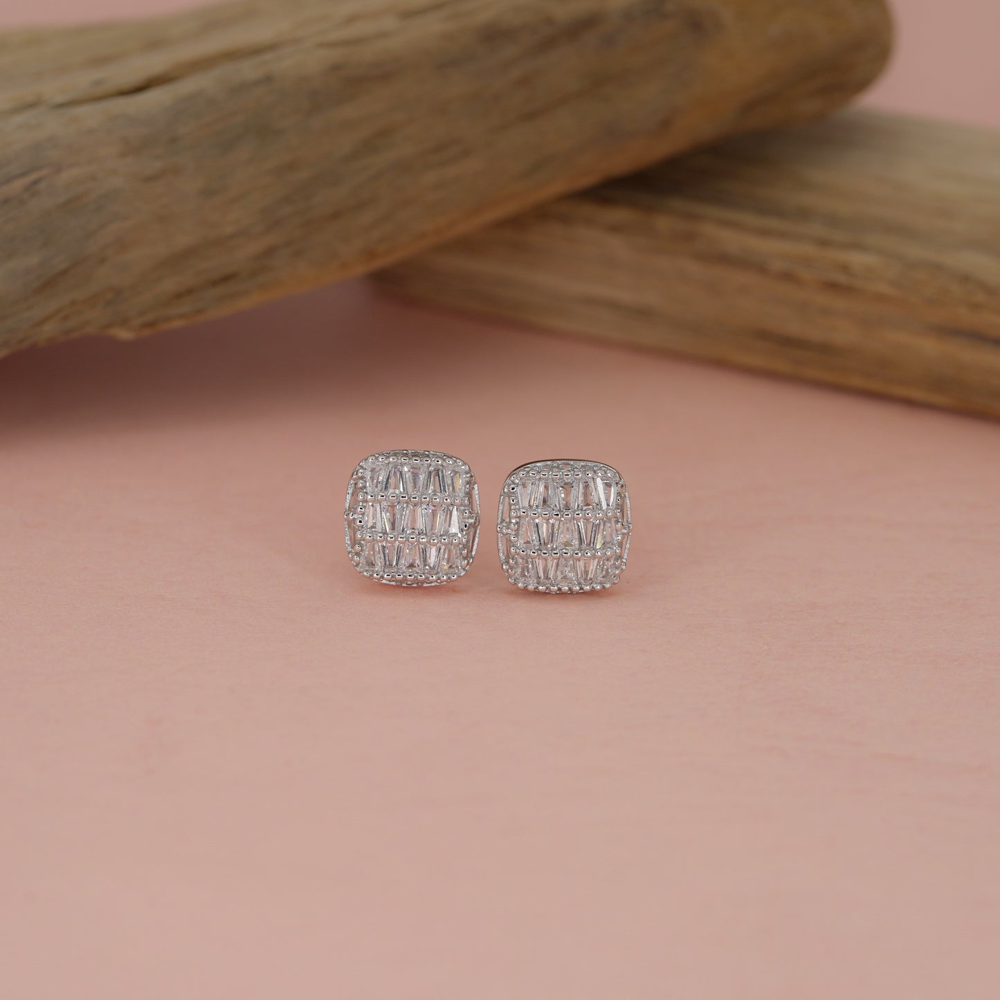 Radiant Grid Cushion-Cut Studs