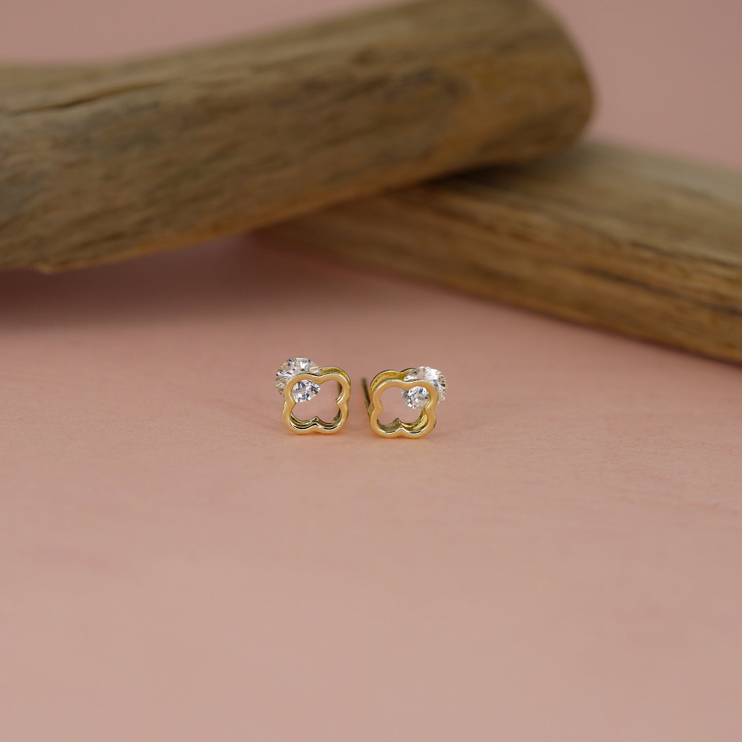 Celestial Charm Gold-Tone Stud Earrings