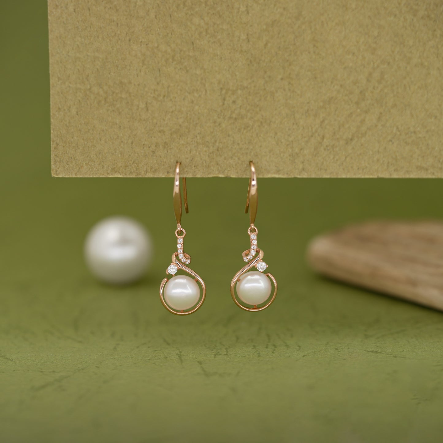 Moonlit Elegance Pearl Drop Earrings