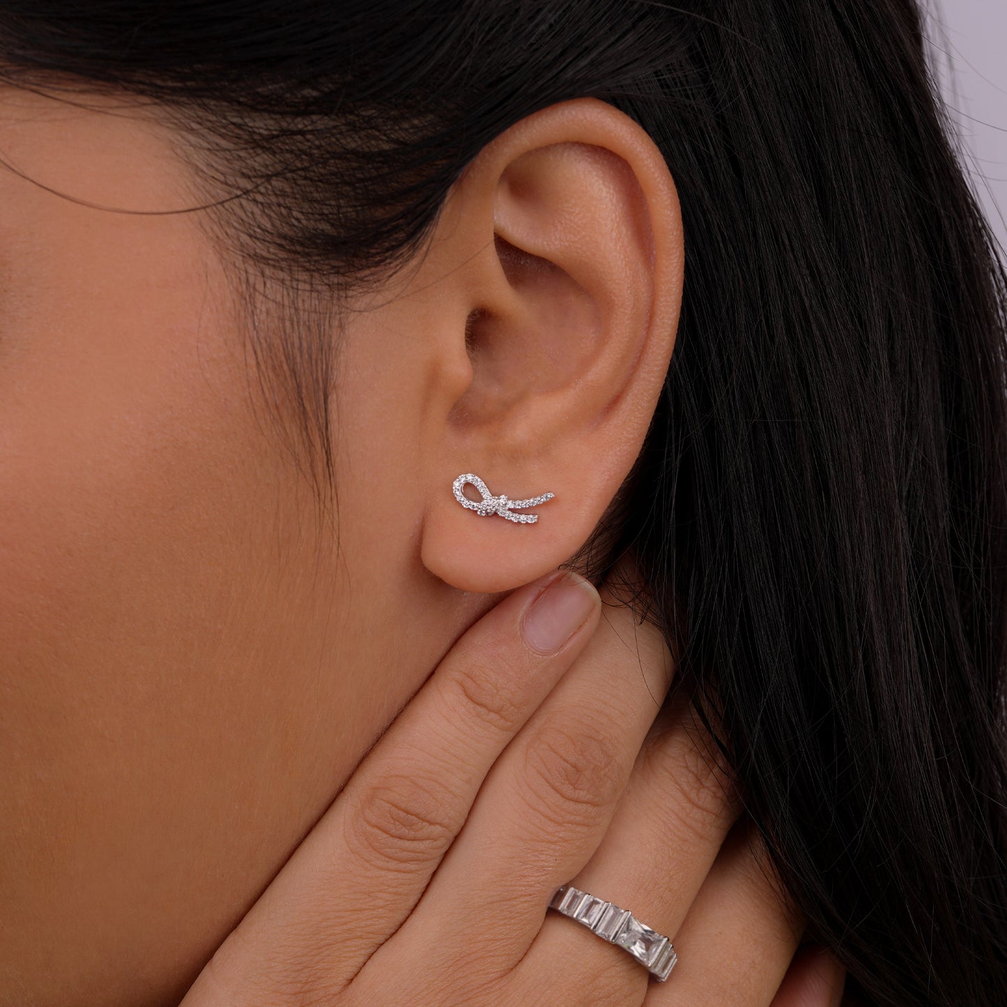 Buy Graceful Whisper Ribbon Stud Earrings