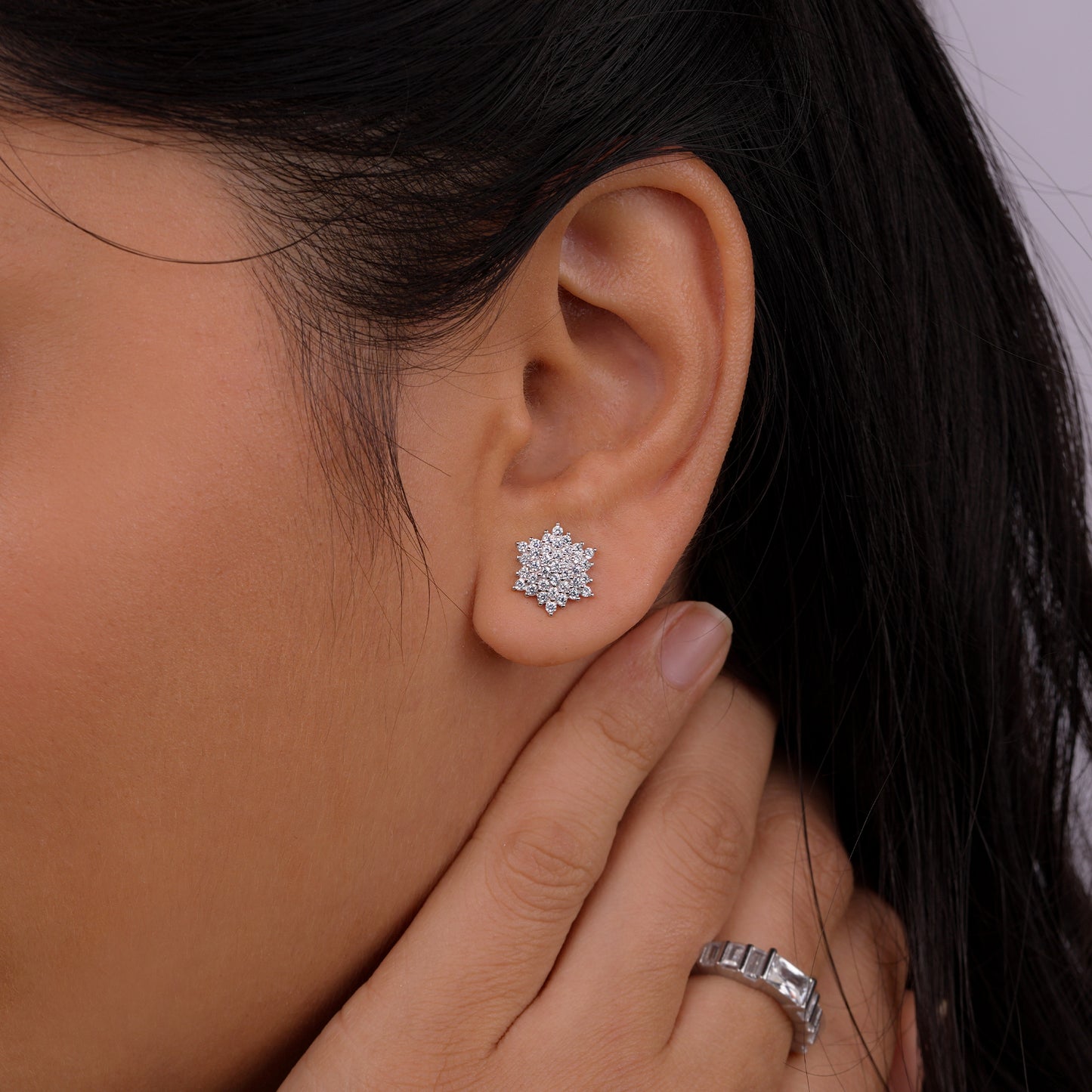 Celestial Sparkle Starburst Stud Earrings for women