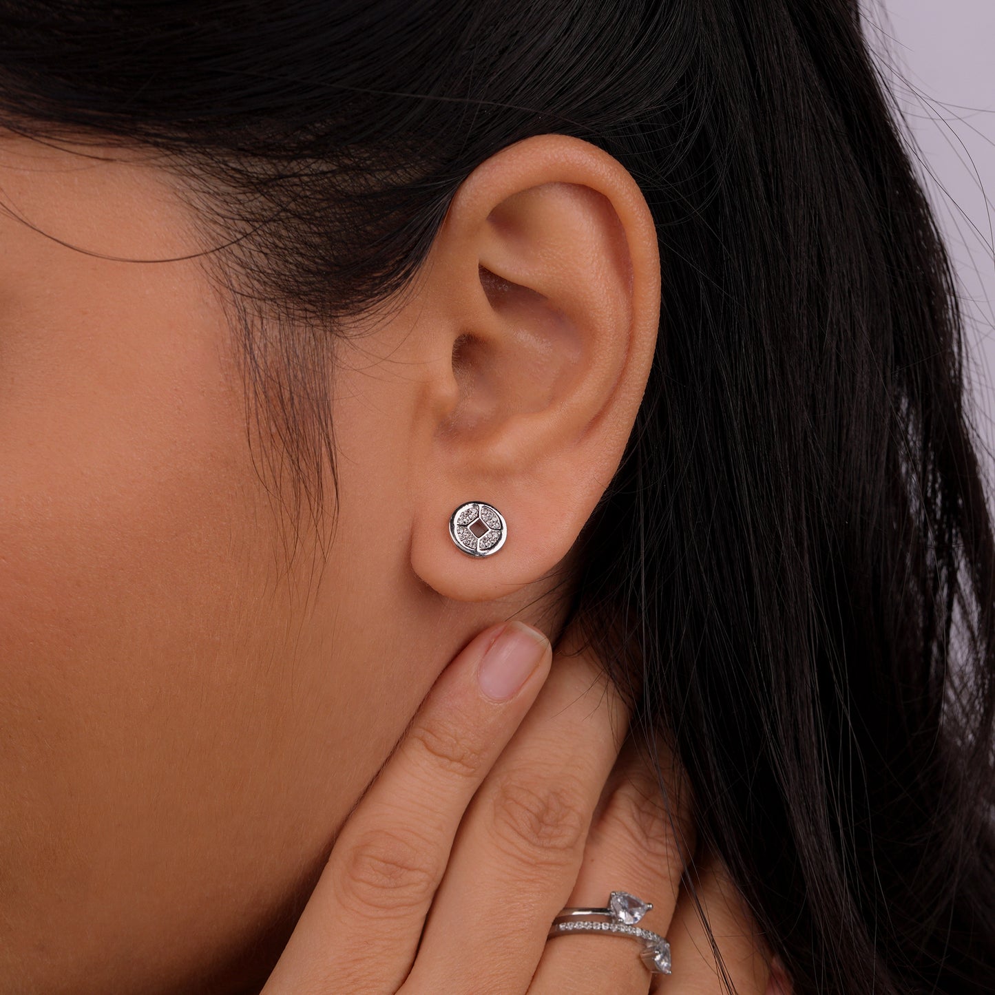 Halo Radiance Cushion-Cut Stud Earrings