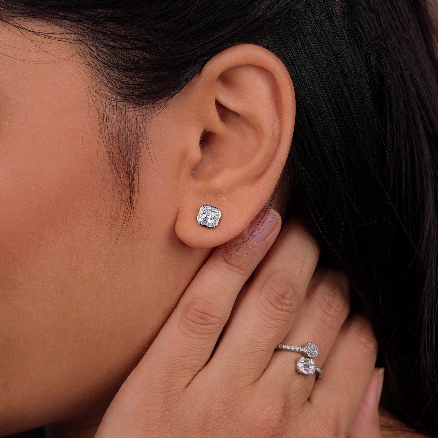 Glimmer Square Cluster Earrings