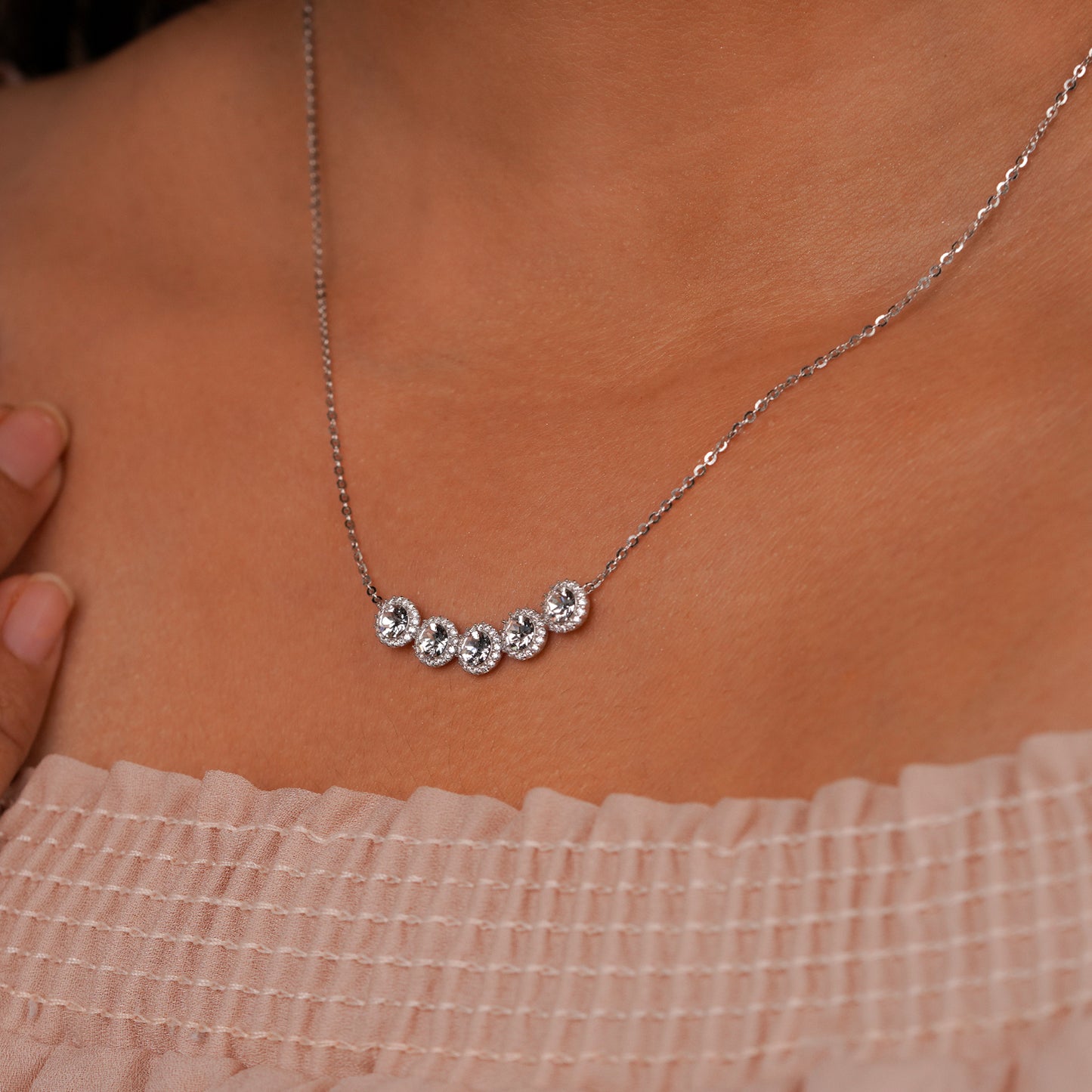 Luminous Five-Stone Diamond Harmony Necklace