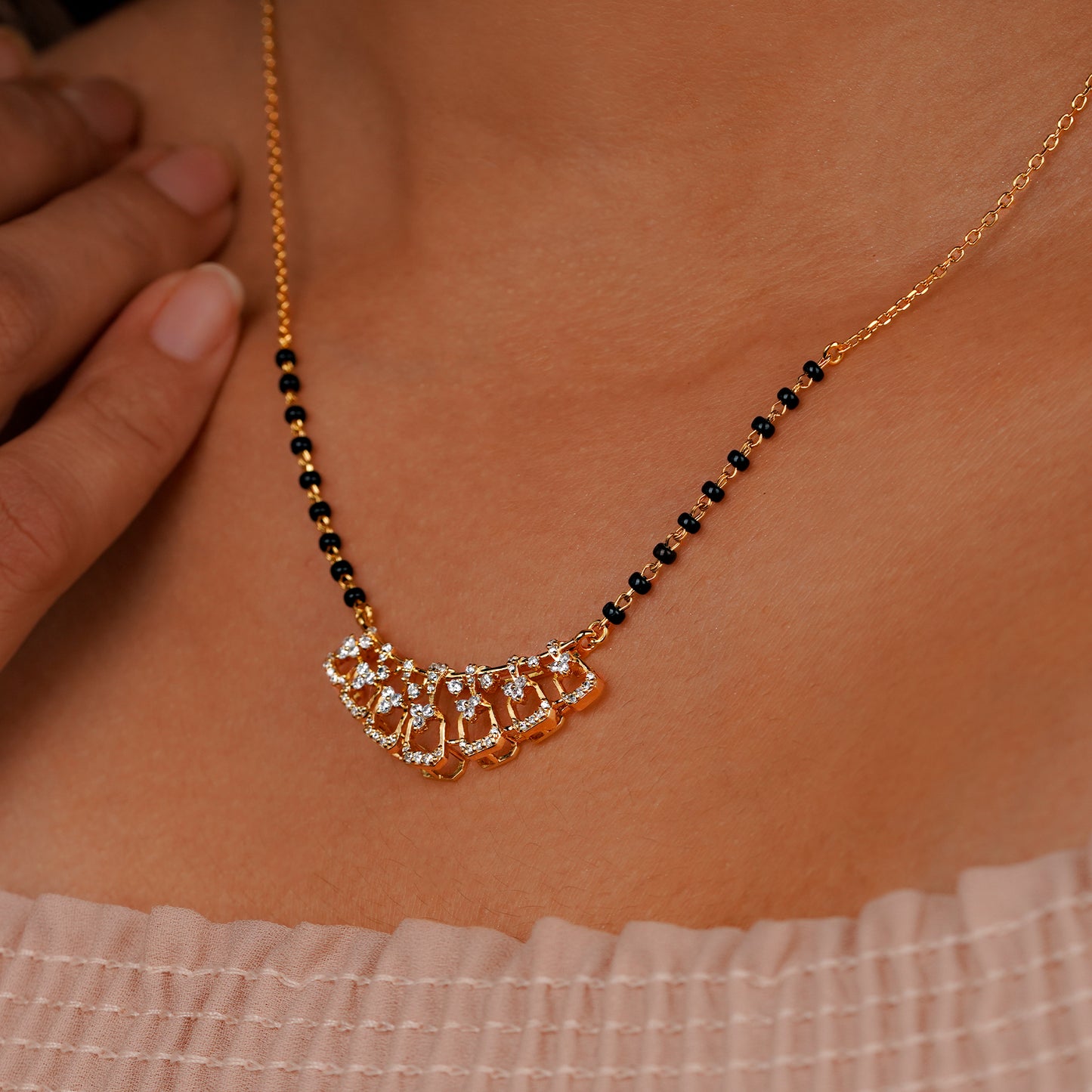 Royal Drop Design 925 Silver Mangalsutra