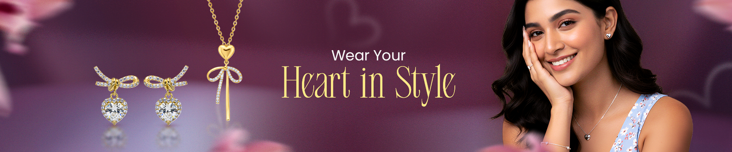 Heart Shaped Jewellery , Heart Shaped  Silver Jewellery