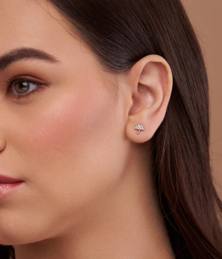 Silver Diamond Earrings