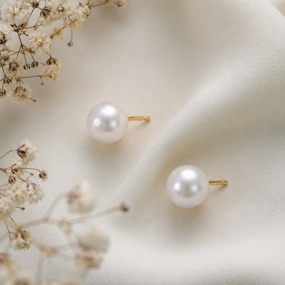 Classic Pearl Stud Earrings