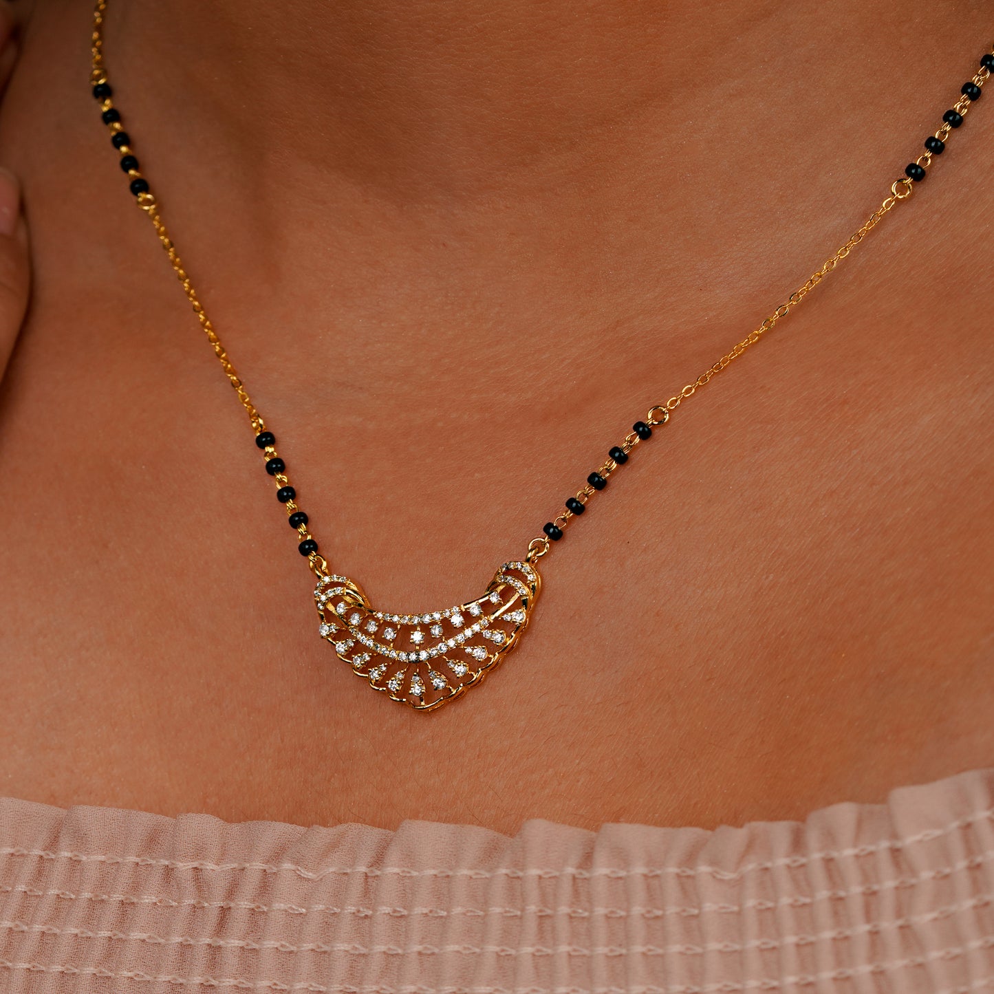 Golden Shine 925 Silver Mangalsutra