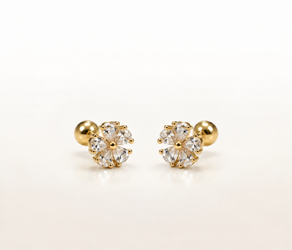 Flower Crystal Studs