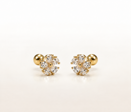Flower Crystal Studs