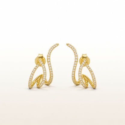 Sparkle Curve Earrings