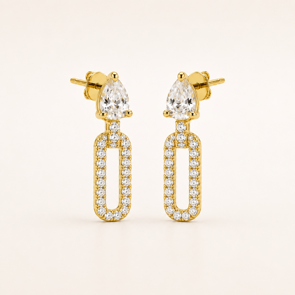 Luxe Halo Link Earrings
