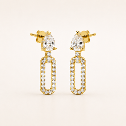 Luxe Halo Link Earrings