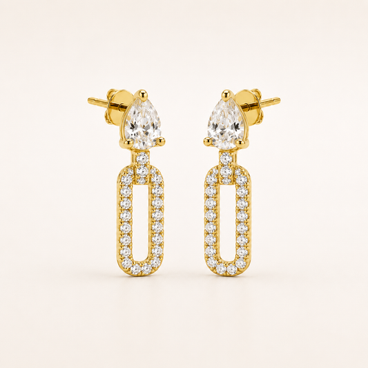Luxe Halo Link Earrings