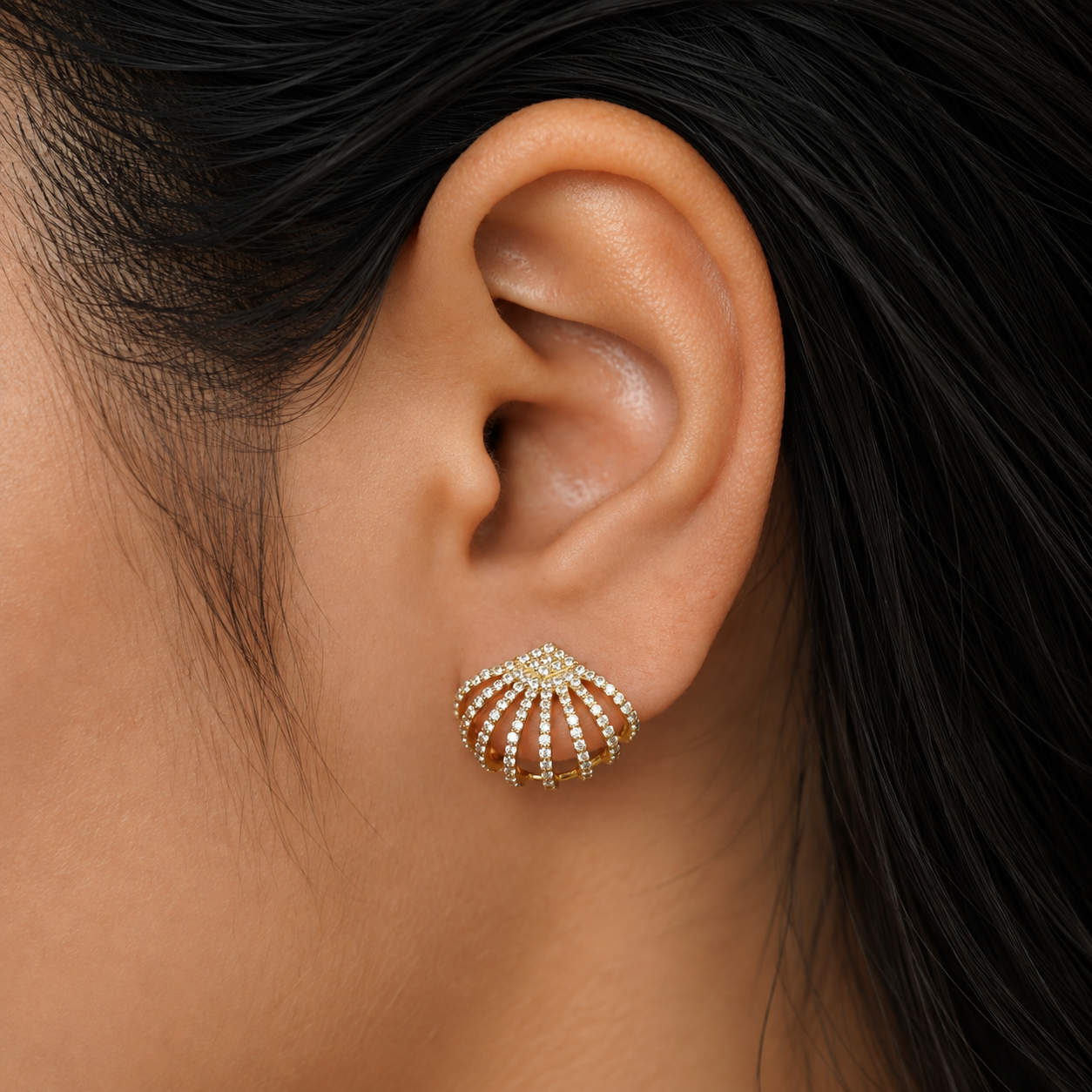 Sunray Diamond Earcuff