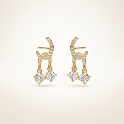 Sparkling Crystal Curve Drop Earrings