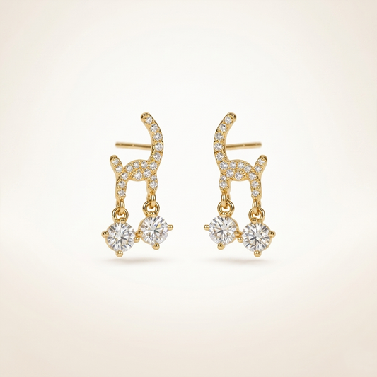 Sparkling Crystal Curve Drop Earrings