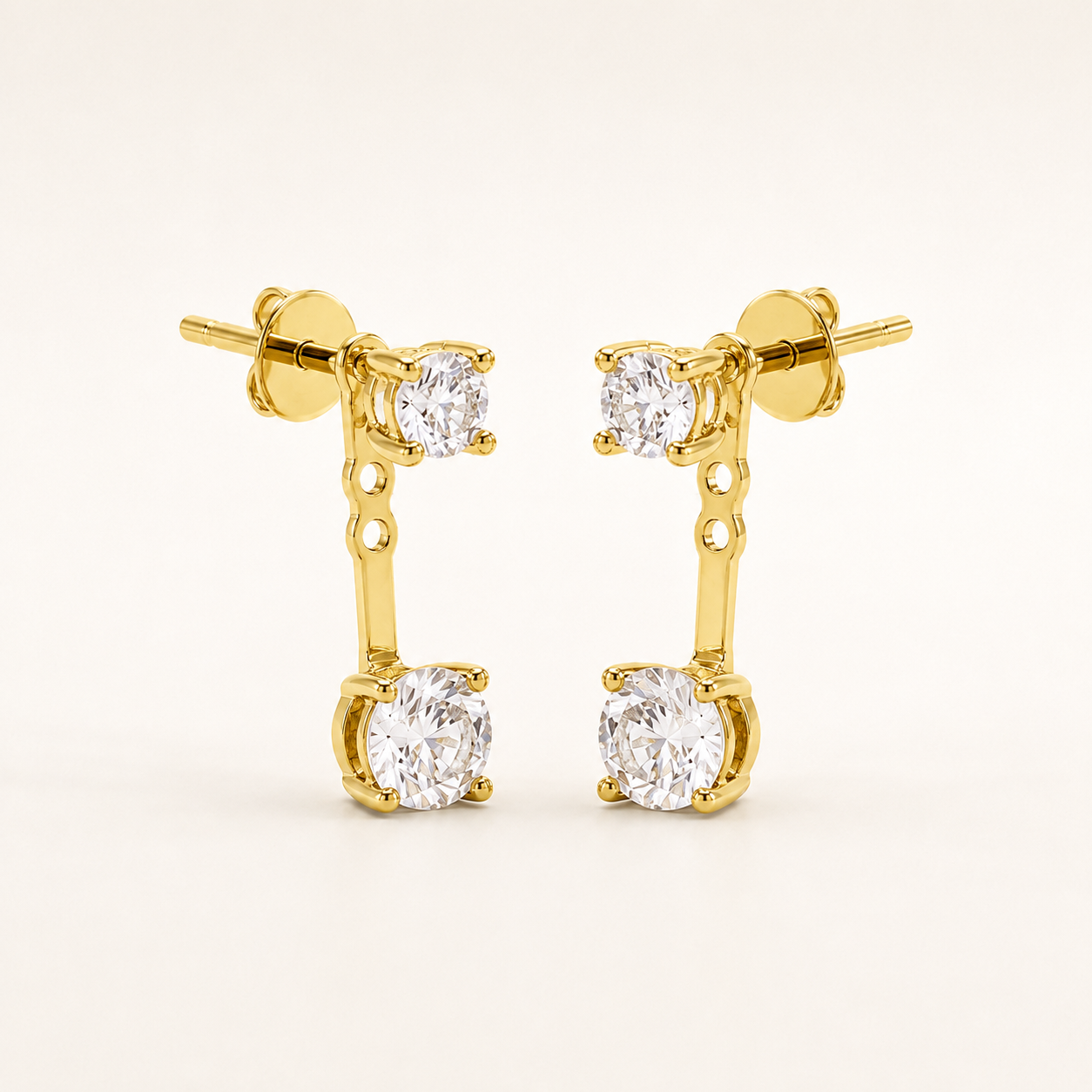 Trending Double Stone Earrings