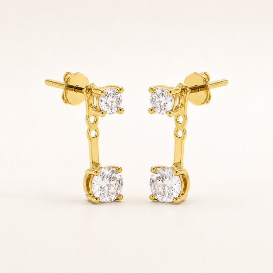 Trending Double Stone Earrings