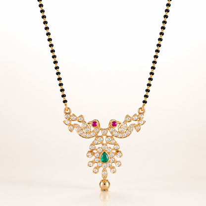Traditional Emerald Drop Mangalsutra