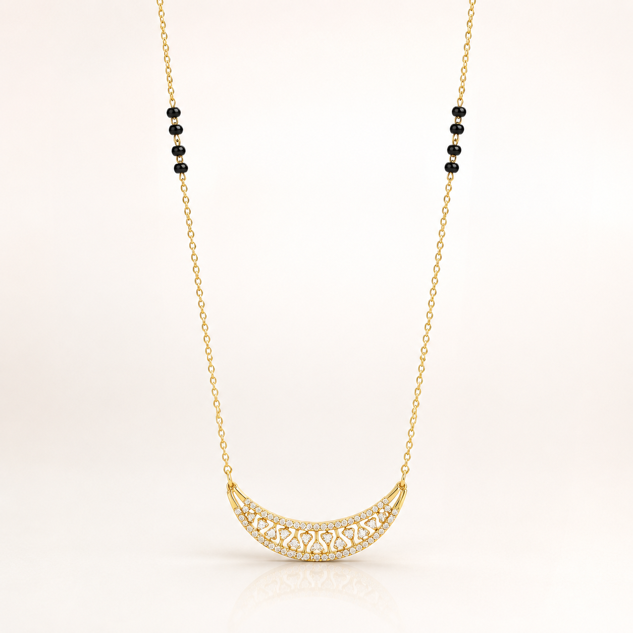 Curved Diamond Pattern Mangalsutra