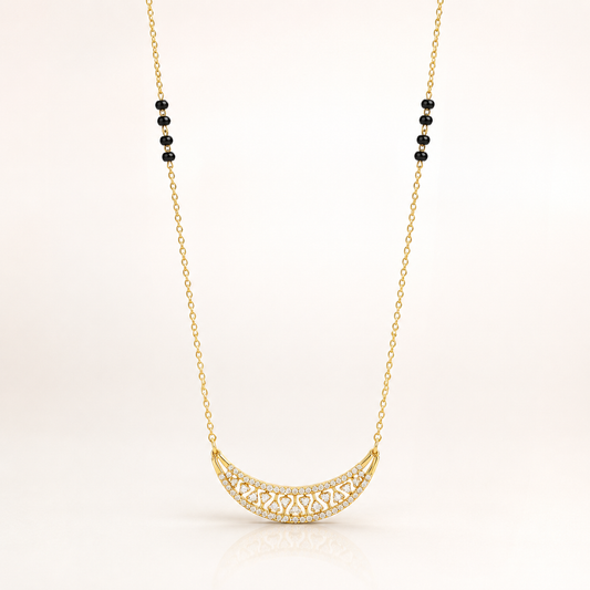 Curved Diamond Pattern Mangalsutra