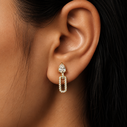 Luxe Halo Link Earrings