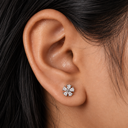Flower Crystal Studs