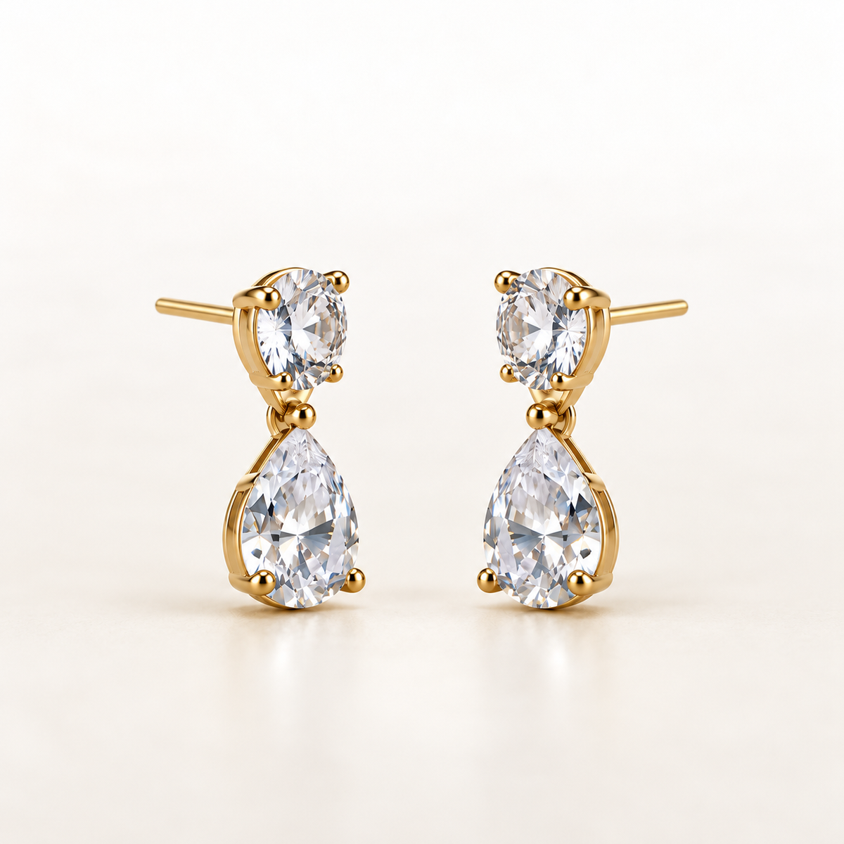 Elara Teardrop Solitaire Earrings