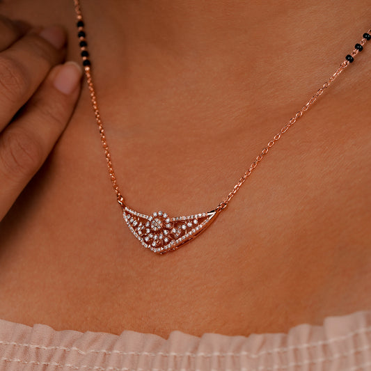 Floral Elegance 925 Silver Mangalsutra