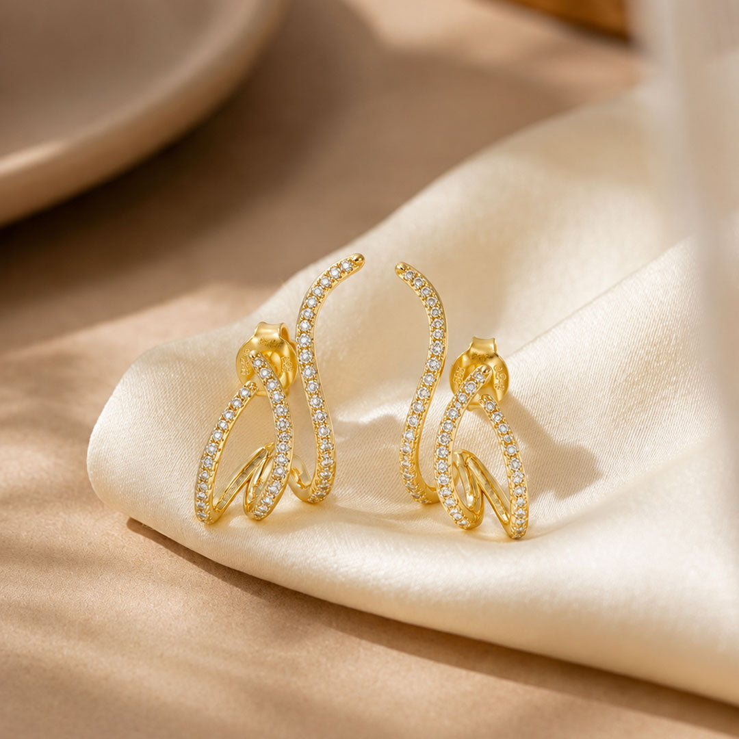 Sparkle Curve Earrings