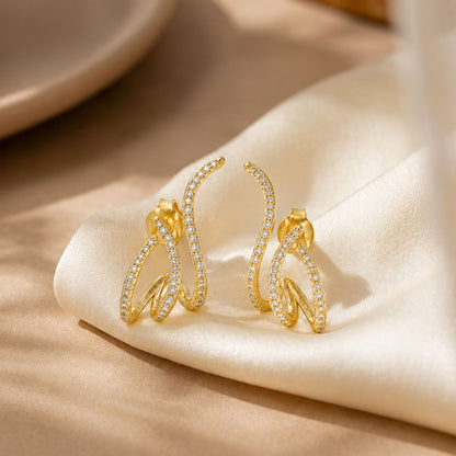 Sparkle Curve Earrings