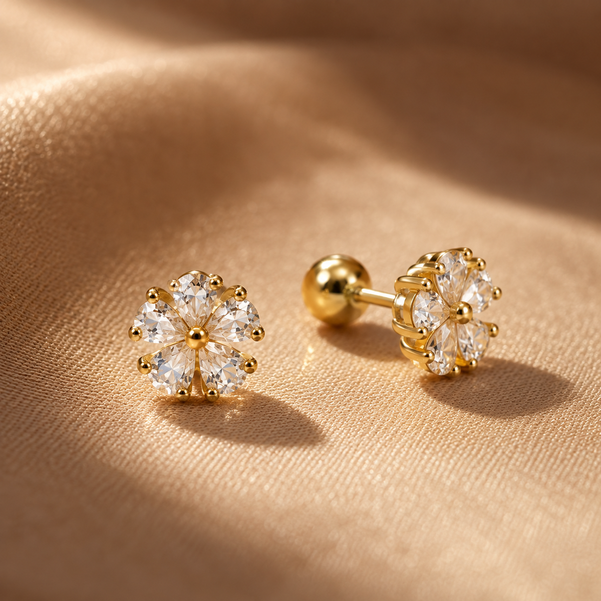 Flower Crystal Studs