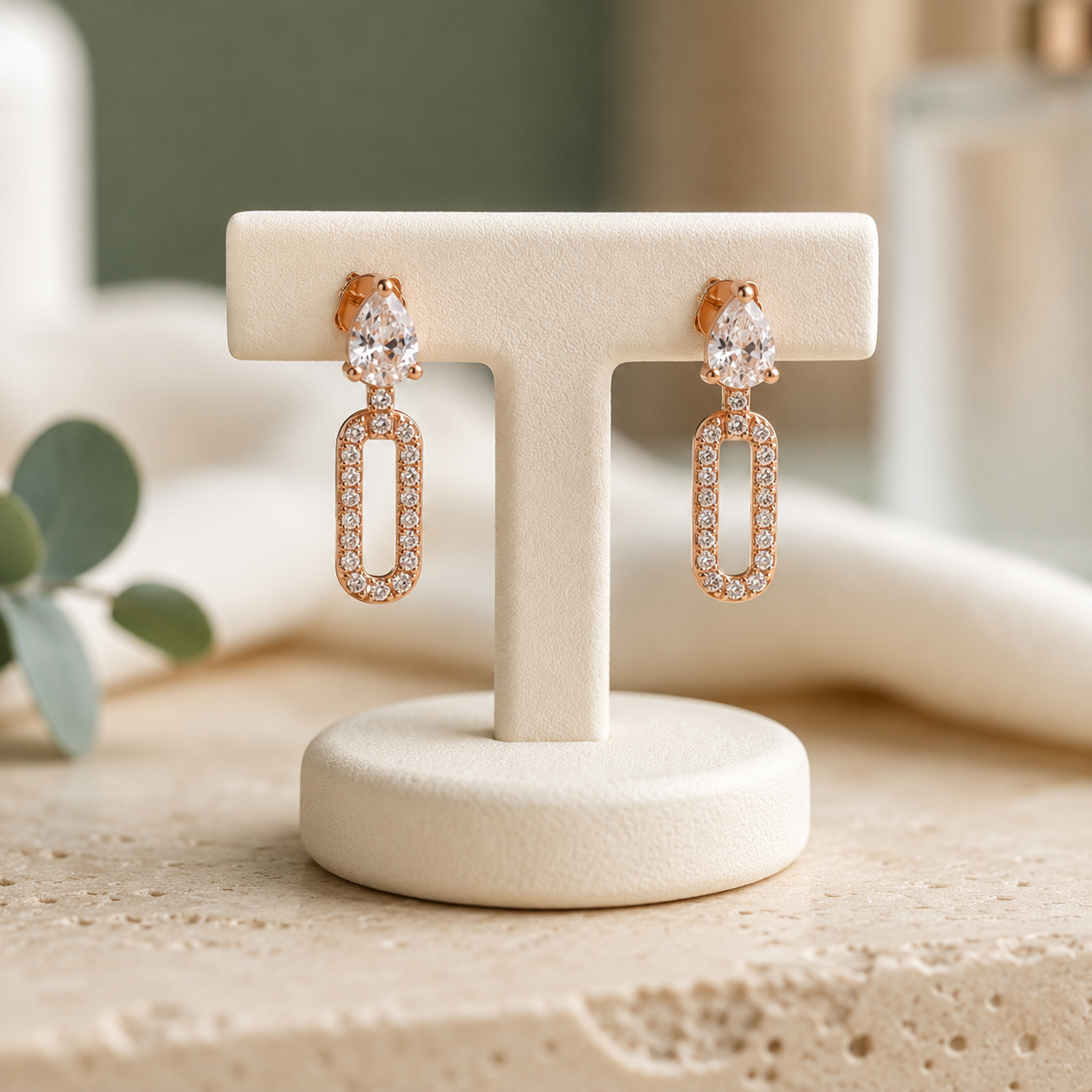 Luxe Halo Link Earrings