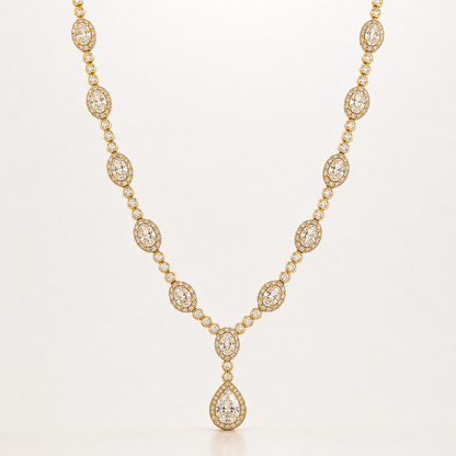 Royal Radiance Teardrop Crystal Necklace
