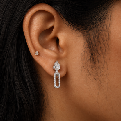 Luxe Halo Link Earrings