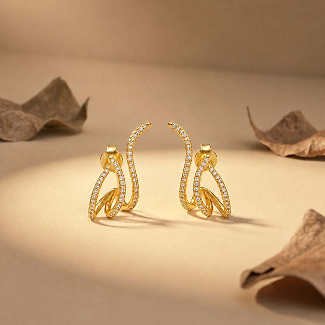 Sparkle Curve Earrings