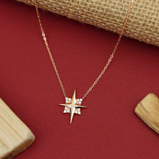 Celestia North Star Diamond Pendant Necklace
