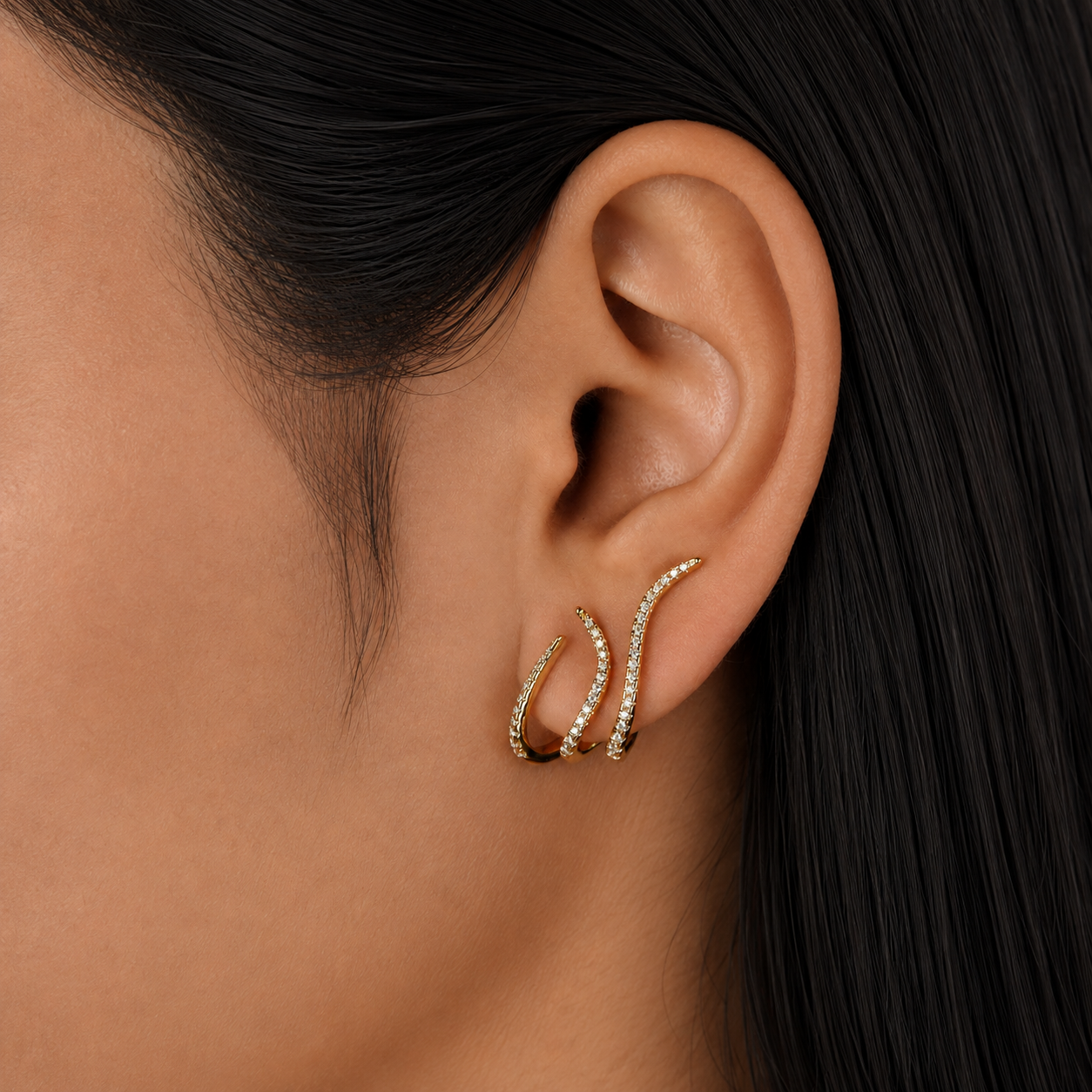 Sparkle Curve Earrings