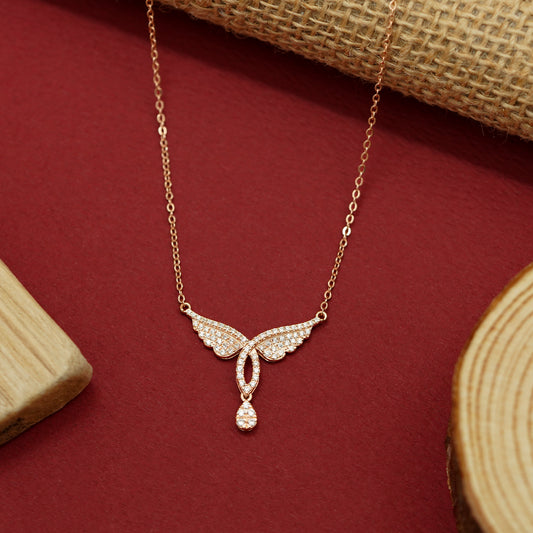 Seraphine Wing Drop Diamond Necklace