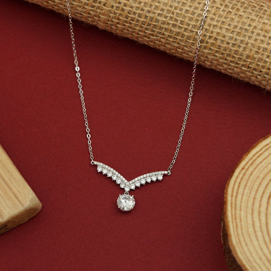 Celestial Wing Diamond Drop Necklace
