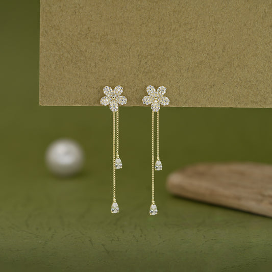 Daisy Drape Chain Earrings