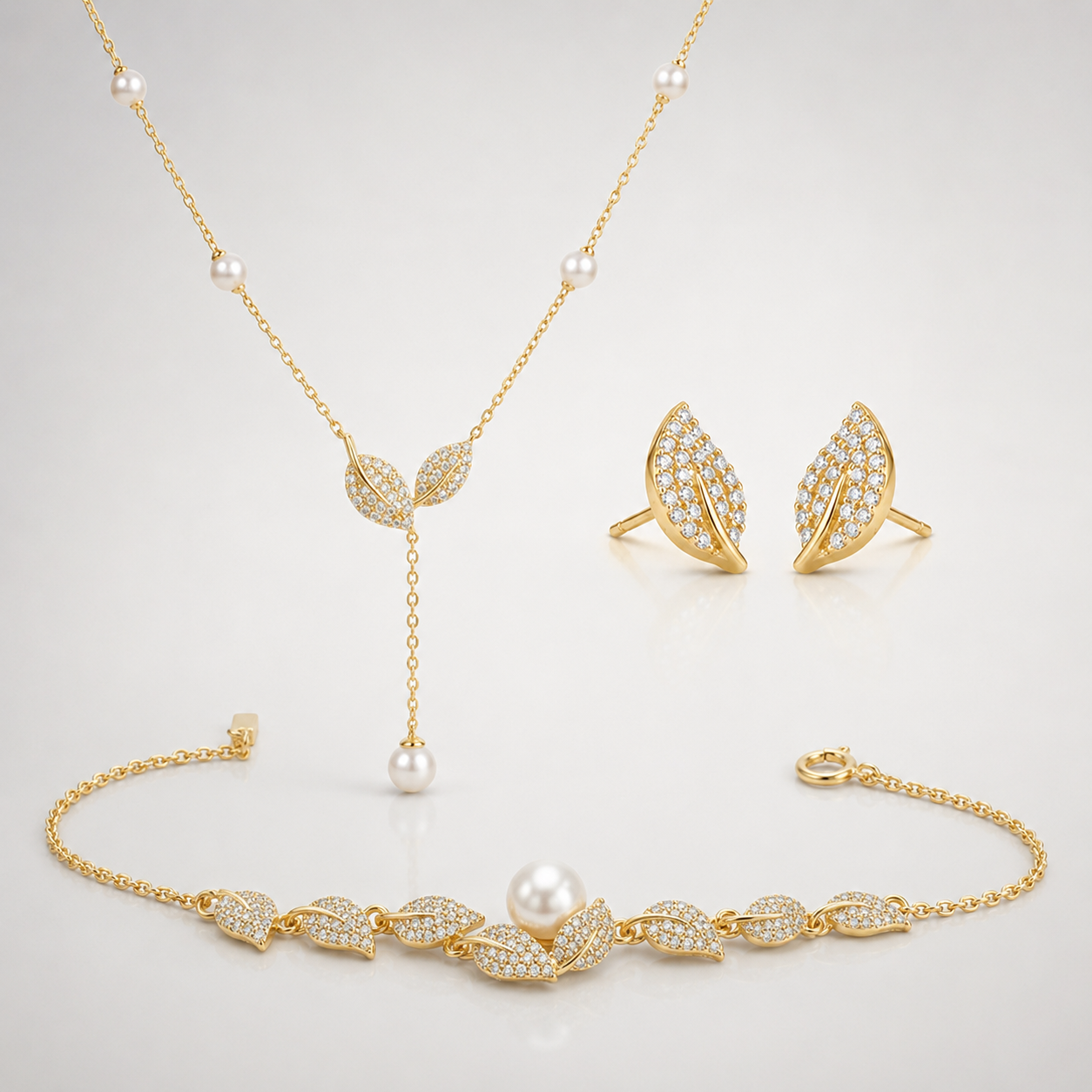 Leaf & Pearl 3-Piece Set
